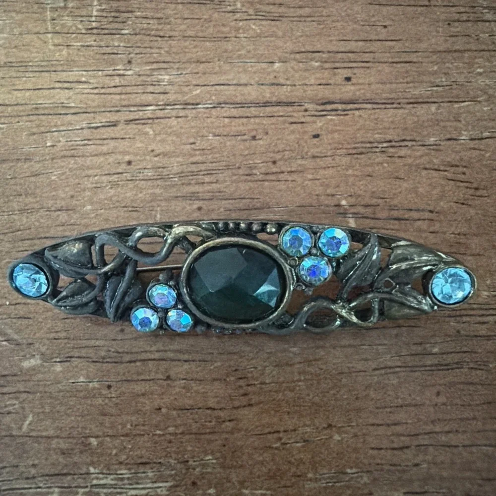 Vintage Costume Jewelry Brooch Lot 5 Piece, 1960s Some Signed
